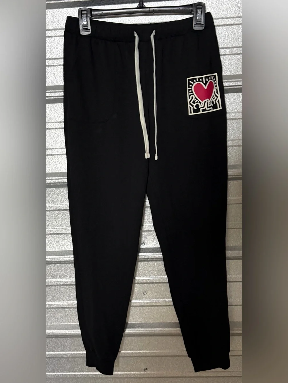 Kieth Haring black sweatpants Xs